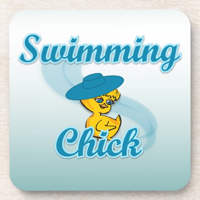 Swimming Chick #3 Coaster (Front)