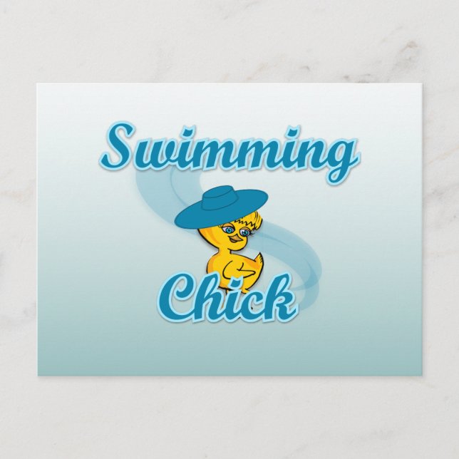 Swimming Chick #3 Postcard (Front)