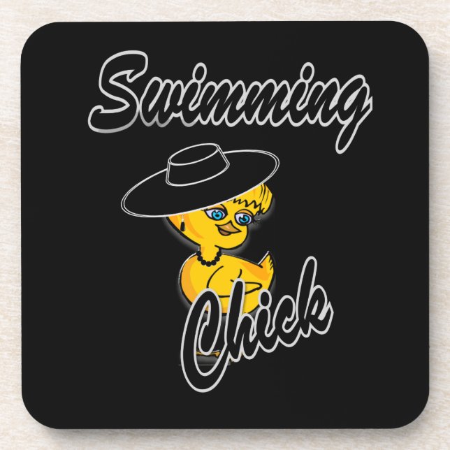 Swimming Chick #4 Coaster (Front)