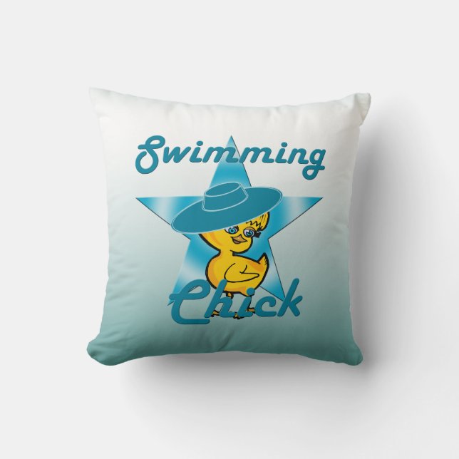 Swimming Chick #7 Cushion (Front)