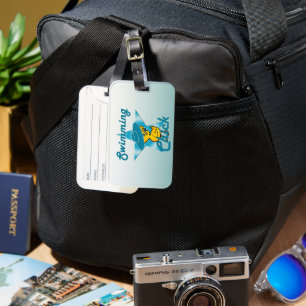 Swimming Chick #7 Luggage Tag