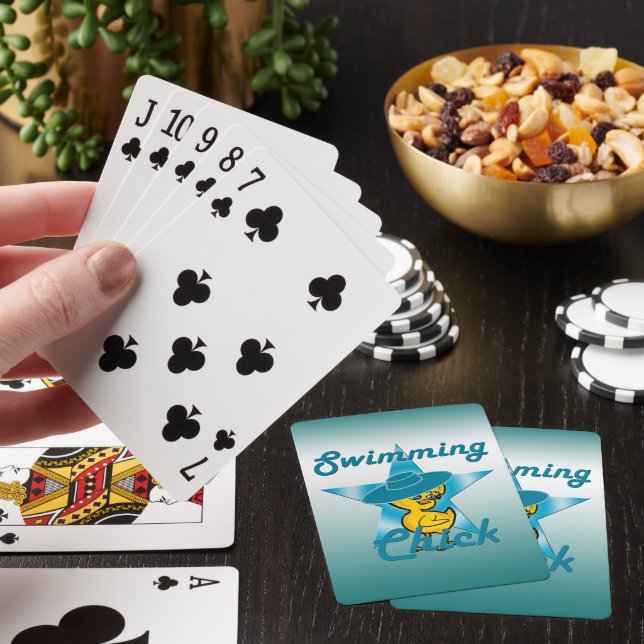 Swimming Chick #7 Playing Cards (In Situ)