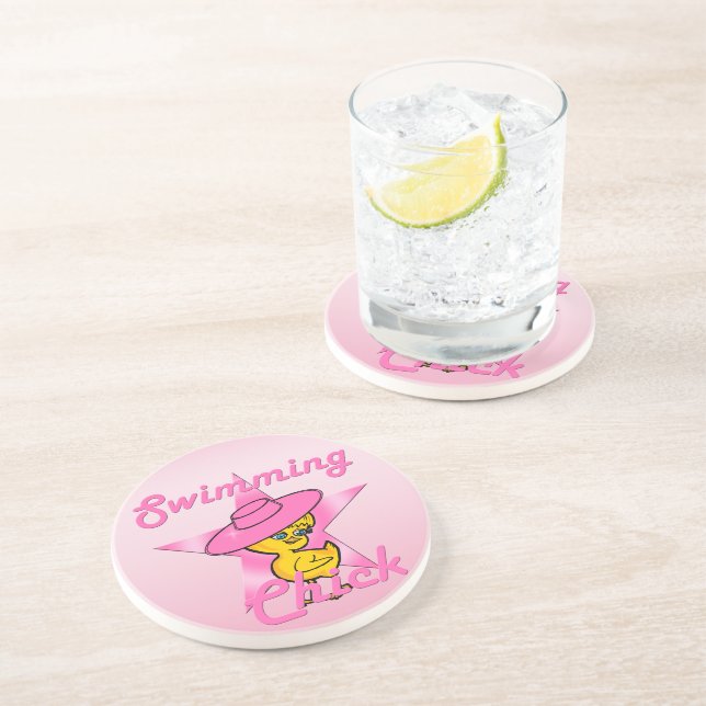 Swimming Chick #8 Coaster (Side)