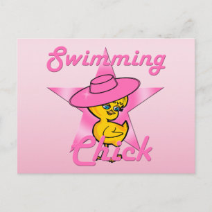 Swimming Chick #8 Postcard