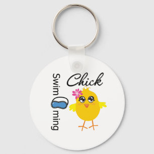 Swimming Chick Key Ring