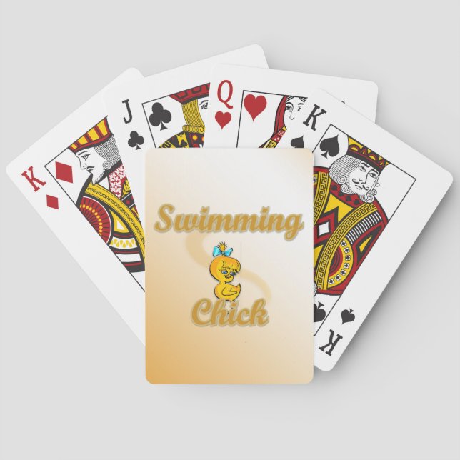 Swimming Chick Playing Cards (Back)