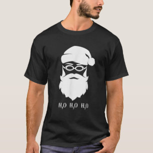 Swimming Christmas Santa Claus H20 Swimmer Xmas T-Shirt