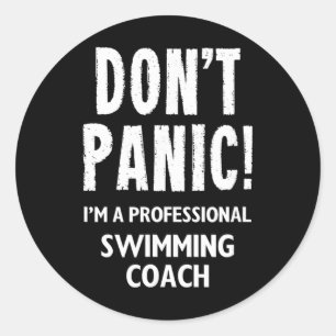 Swimming Coach Design For Swim Team Swimmer Teache Classic Round Sticker