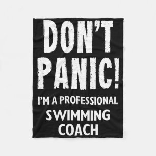 Swimming Coach Design For Swim Team Swimmer Teache Fleece Blanket