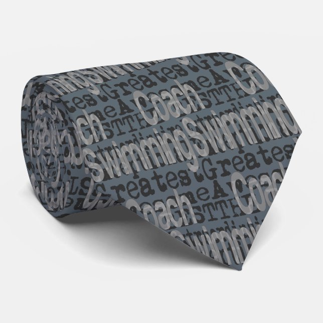 Swimming Coach Extraordinaire Tie (Rolled)