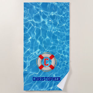 Swimming Coach Pool LIfesaver Beach Towel
