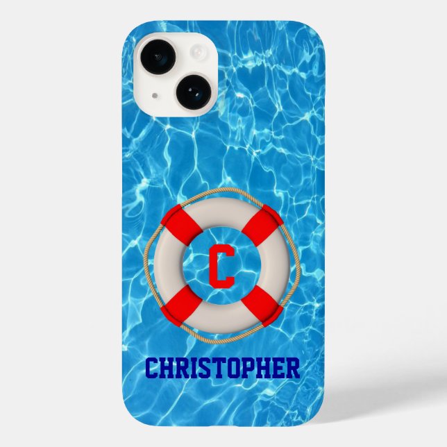 Swimming Coach Pool LIfesaver Case-Mate iPhone Case (Back)
