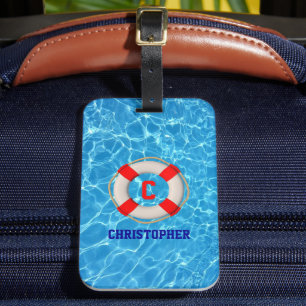 Swimming Coach Pool LIfesaver Luggage Tag