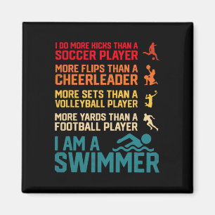 Swimming Coach Swimmer Funny Swim Practice Lover  Magnet