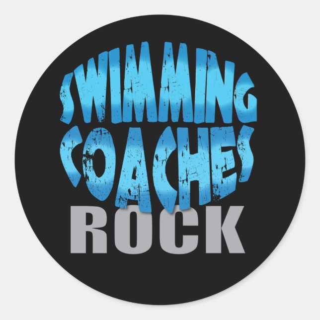Swimming Coaches Gifts Classic Round Sticker (Front)