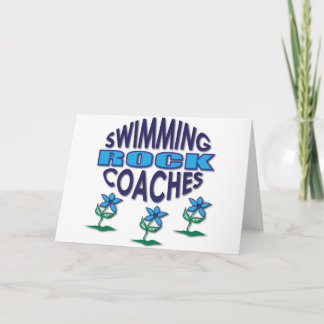 Swimming Coaches Rock Gifts Holiday Card