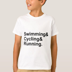 Swimming Cycling Running 3 Legs of Triathlon T-Shirt