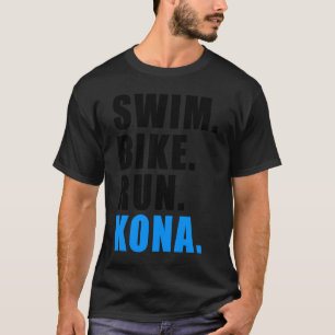 SWIMMING CYCLING RUNNING KONA 2023 TRIATHLETE MENS T-Shirt