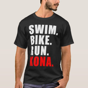 SWIMMING CYCLING RUNNING KONA 2023 TRIATHLETE MENS T-Shirt