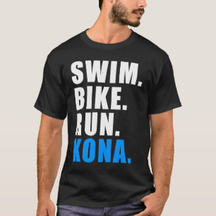 SWIMMING CYCLING RUNNING KONA 2023 TRIATHLETE MENS T-Shirt