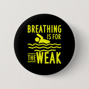 Swimming Design For Swim Team Swimmer - Breathing 6 Cm Round Badge
