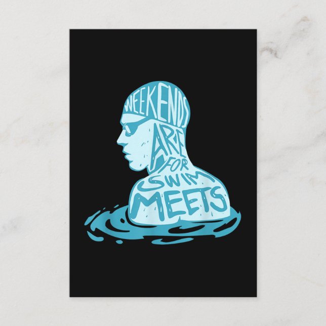 Swimming Design Gift For Swimmer Summer Gift Enclosure Card (Front)