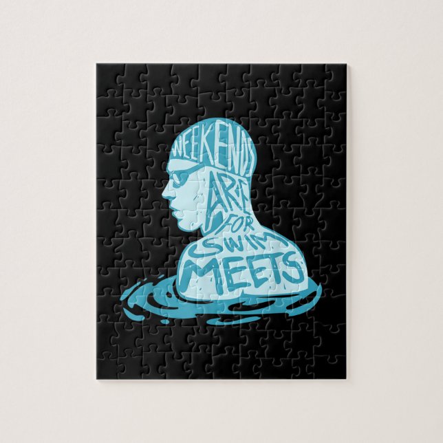 Swimming Design Gift For Swimmer Summer Gift Jigsaw Puzzle (Vertical)