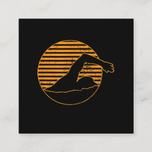 Swimming Design Gift For Swimming Lover Square Business Card