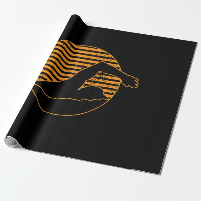 Swimming Design Gift For Swimming Lover Wrapping Paper (Unrolled)