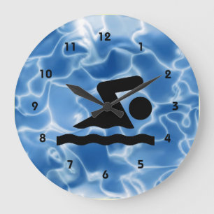 Swimming Design Wall Clock