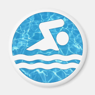 Swimming & Diving Coach or Swimmer Cool Swim Icon Magnet