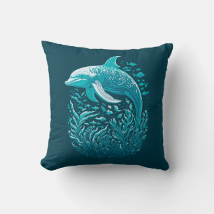 Swimming Dolphin Cushion