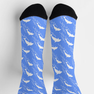 Swimming dolphins pattern socks