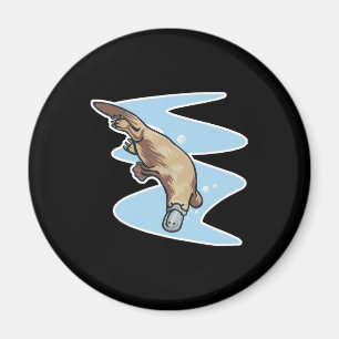 swimming duckbilled platypus magnet
