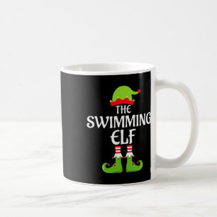 Swimming Elf Matching Family Group Christmas Party Coffee Mug