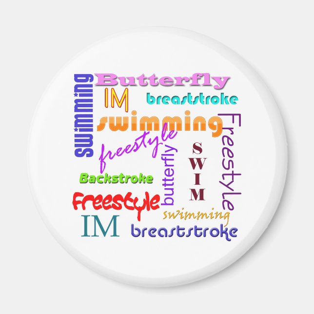 Swimming Everywhere Magnet (Front)