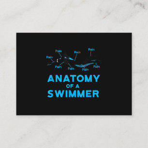 Swimming Fan Gifts Anatomy Of A Swimmer Enclosure Card