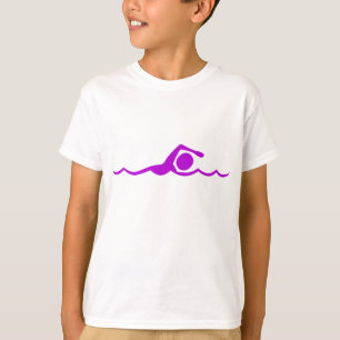 Swimming Figure - Purple T-Shirt