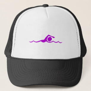 Swimming Figure - Purple Trucker Hat