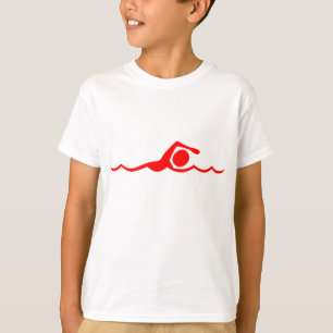 Swimming Figure - Red T-Shirt