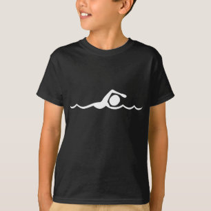 Swimming Figure - White T-Shirt