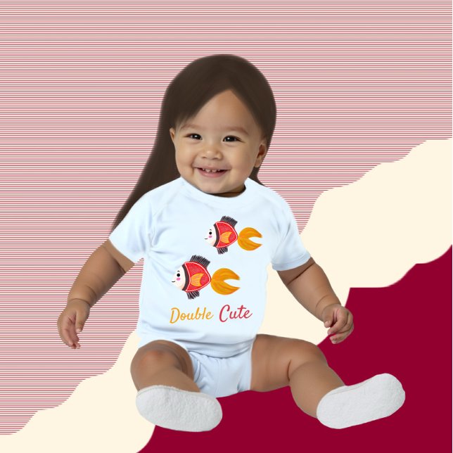 Swimming fish baby bodysuit (Creator Uploaded)