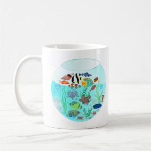 swimming fish bath coffee mug