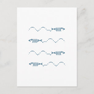 Swimming Fish Emoticon Postcard
