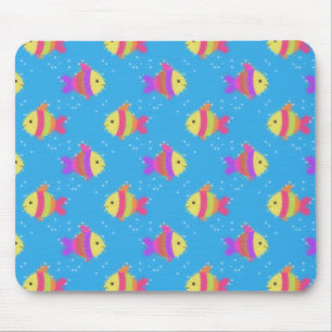 Swimming Fish Pattern Mouse Pad