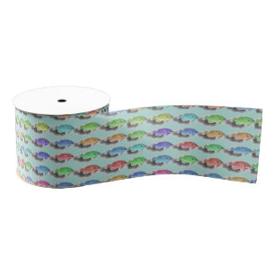 Swimming Fishies Grosgrain Ribbon