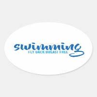 Swimming Fly Back Breast Free Typographic Text