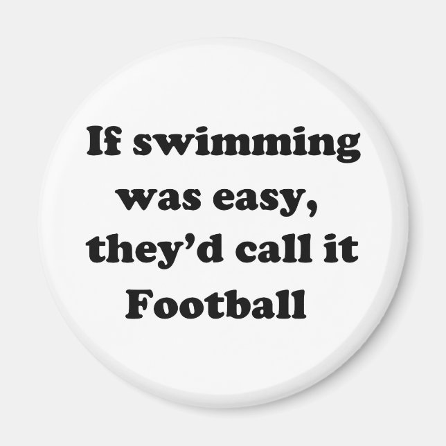 Swimming Football Magnet (Front)