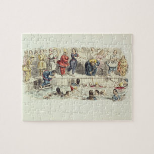 Swimming for Ladies, 1844 (litho) Jigsaw Puzzle