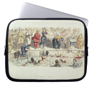 Swimming for Ladies, 1844 (litho) Laptop Sleeve